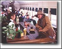An der Bar im Zug